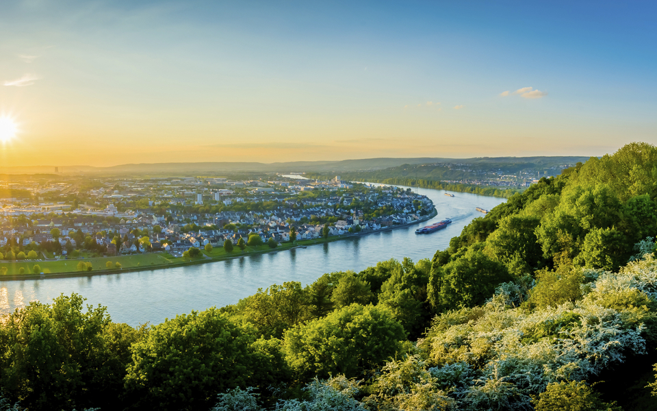 Aussicht bei Koblenz am Rhein