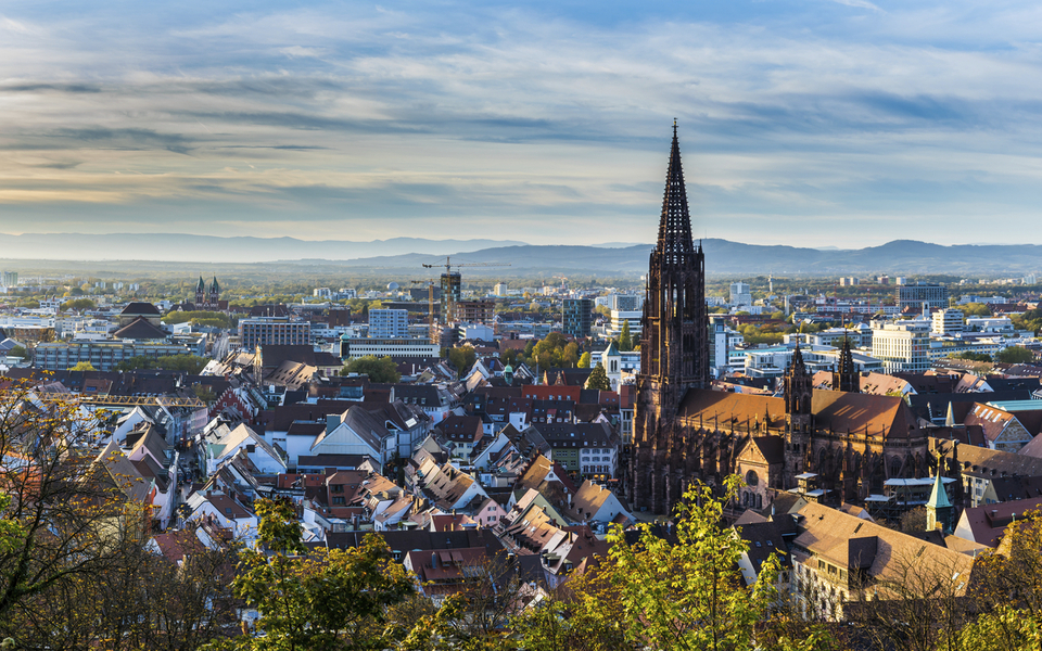 Germany, XXL panorama of city freiburg im breisgau skyline with  - © Simon - stock.adobe.com