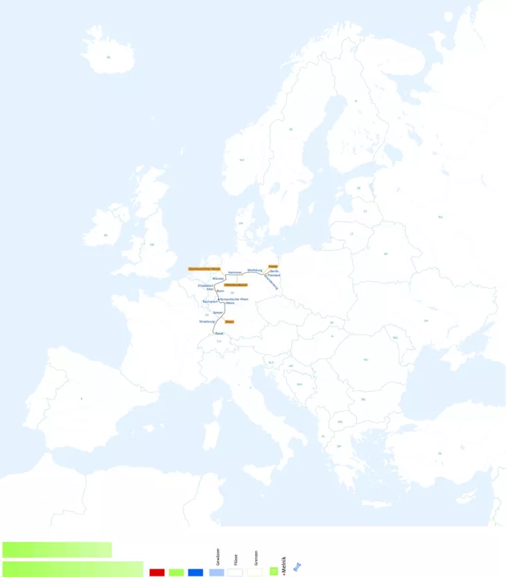 Routenplan Thurgau Chopin: Berlin-Basel