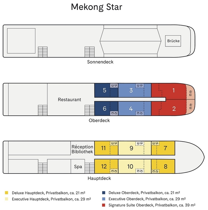 Deckplan RV Mekong Star