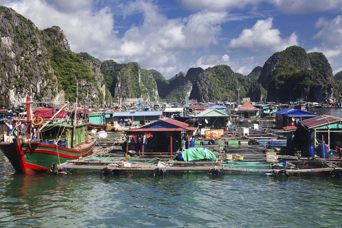 Schwimmende Fischfarm, Lan Ha Bay - © ©Melinda Nagy - stock.adobe.com